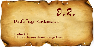 Diósy Radamesz névjegykártya